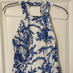 AUS 8 - Blue Paisley Romper - Xenia